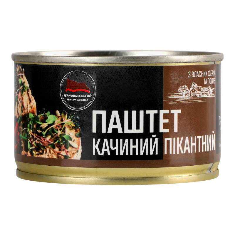 Паштет утиный Пикантный Тернопільський м'ясокомбінат ж/б 225г ...