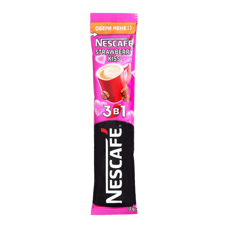Напій кавовий Nescafe Strawberry kiss зі смаком полуниці