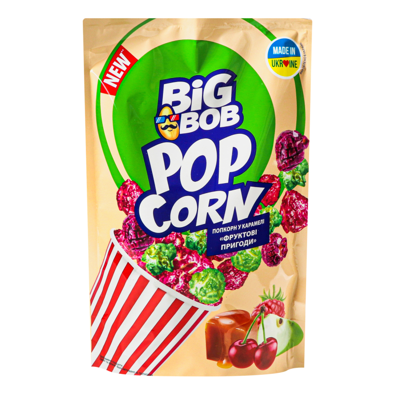 Попкорн в карамели Фруктовые приключения Big Bob д/п 85г Big Bob ...