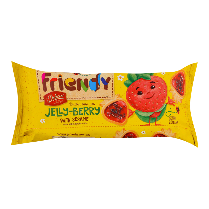 Печиво здобне Желейна ягідка Friendy м/у