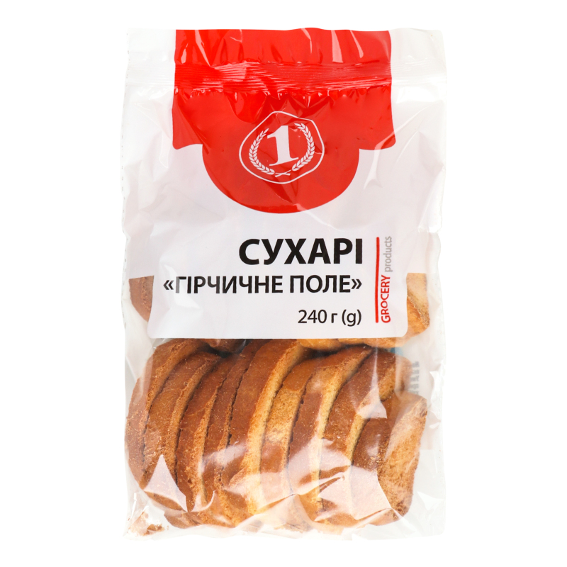 Сухари Горчичное поле ТМ "1" м/у 240г ТМ "1"(4823096512723): купить в ...