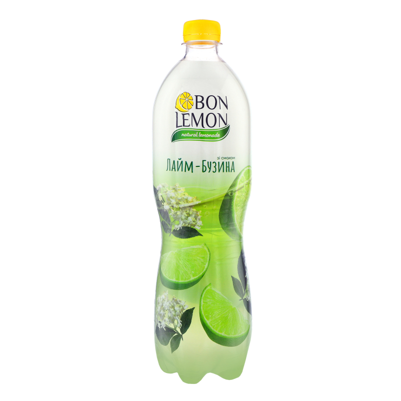 Напій безалкогольний соковмісний сильногазований Лайм-Бузина Bon Lemon п/пл