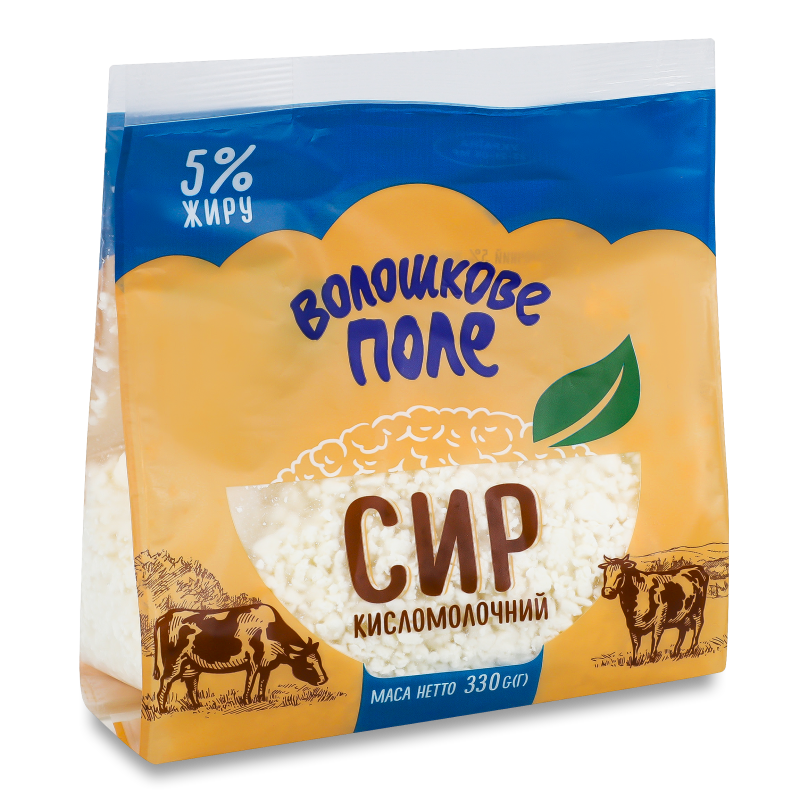 Сир кисломолочний 5% 330г п/е Волошкове поле