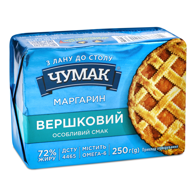 Маргарин Вершковий 72% 250г Чумак