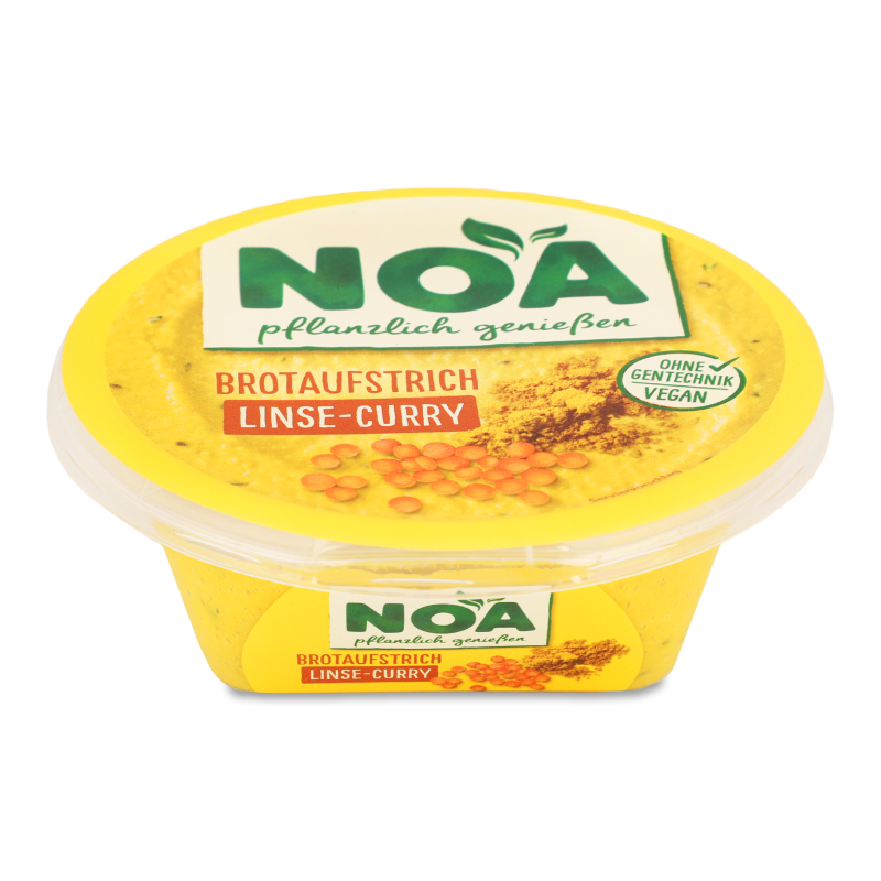 Закуска з нута Хумус з сочевицею та карі 175г NOA