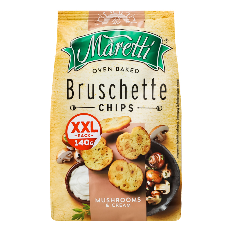 Брускетты хлебные запеченные Mushrooms&cream Maretti м/у 140г Maretti ...