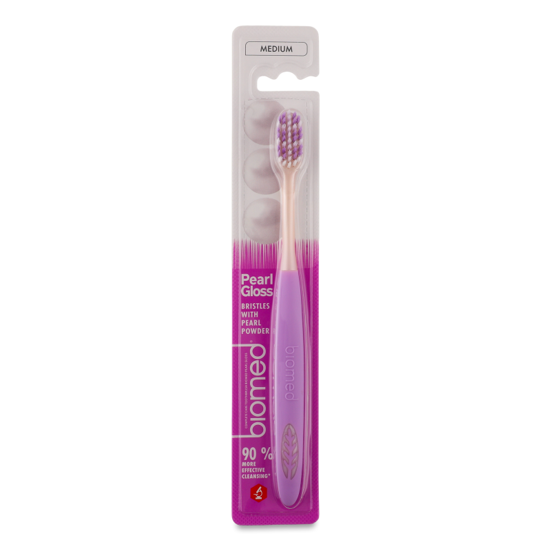 Щітка зубна Pearl Gloss середня Biomed