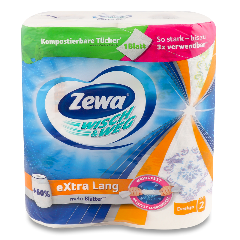 Рушники паперові Ві-енд-ві з малюнком 2шт Зева