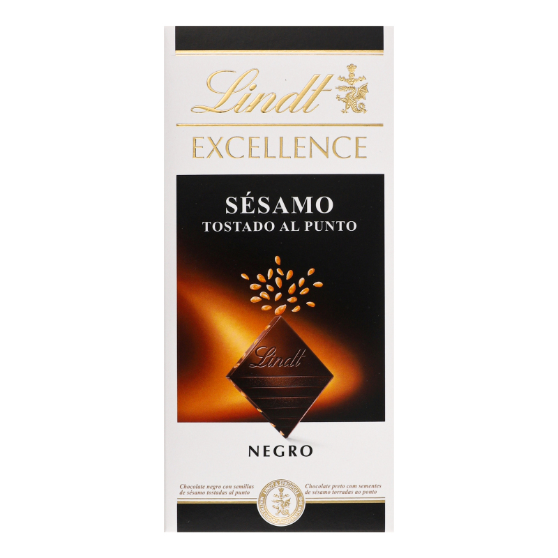 Шоколад темный с кунжутом карамелизированным Excellence Lindt к/у 100г ...