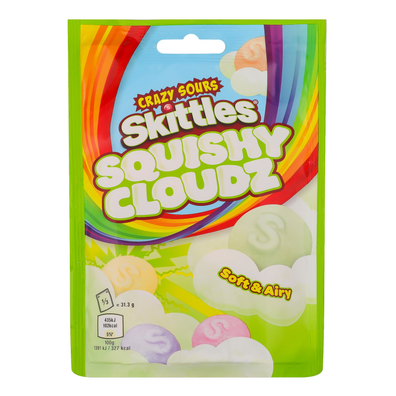 Драже Crazy Sours Squishy cloudz Skittles д/п
