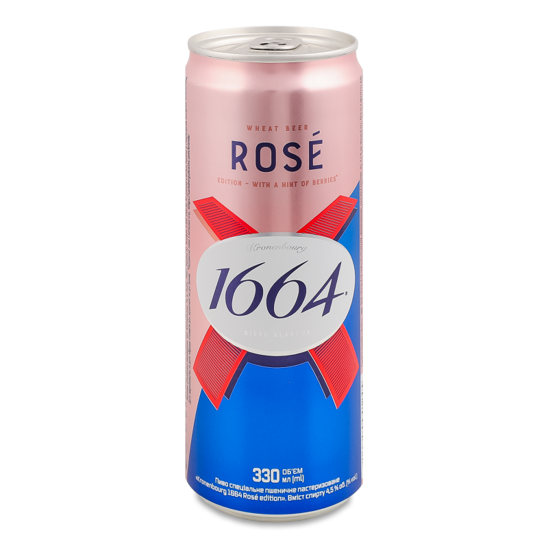 Пиво Rose пшеничне 4,5% 0,33л ж/б Kronenbourg 1664