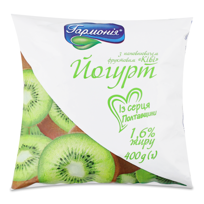 Йогурт питний Ківі 1,6% 400г п/е Гармонія