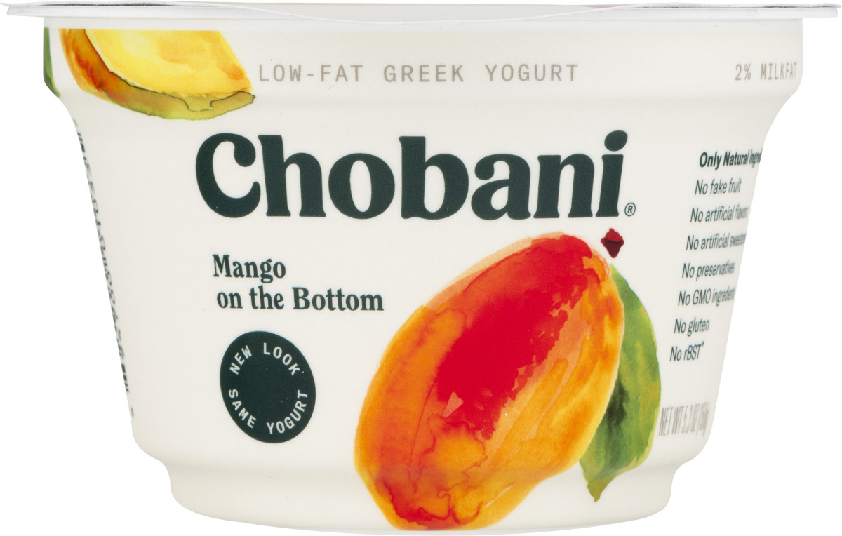 Chobani Greek LowFat Yogurt Mango on the Bottom Chobani(894700010335