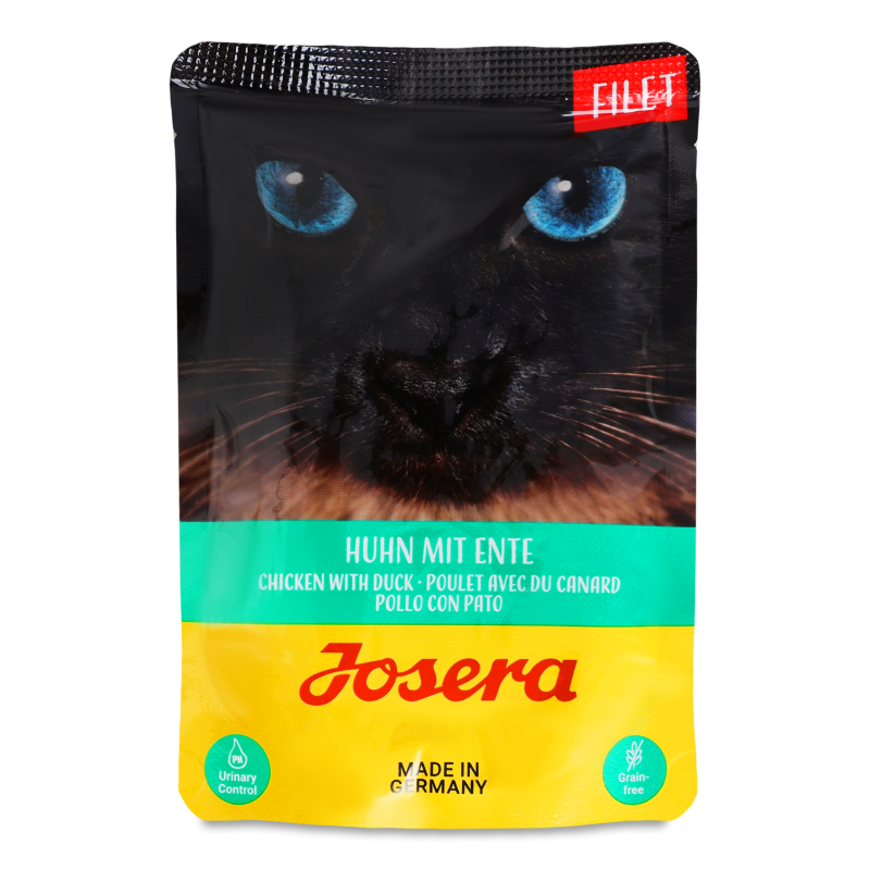 Корм д/дорослих котів Філе Курка з качкою 70г пауч Йозера