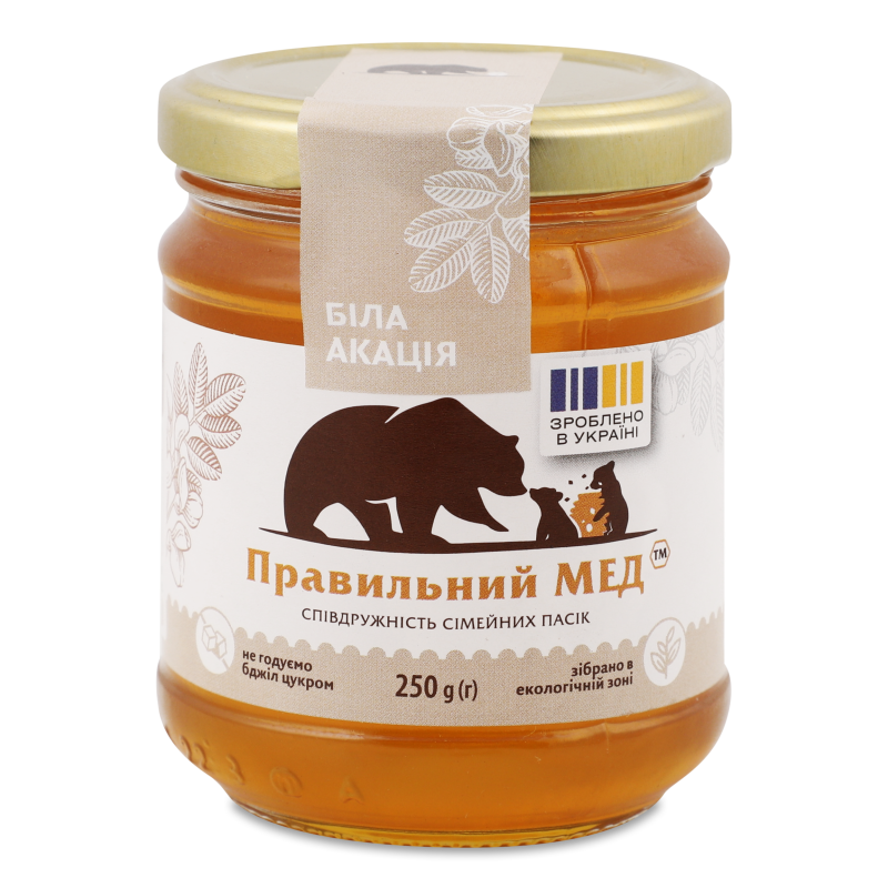 Мед Біла акація натуральний 250г твіст/б Правильний мед