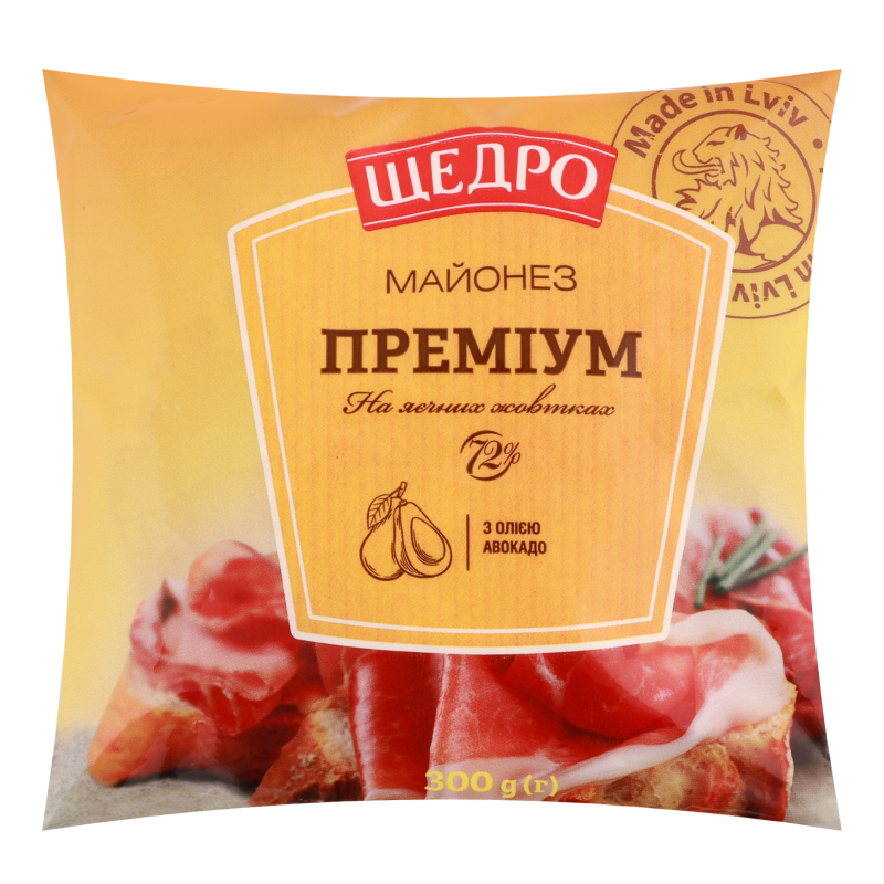 Майонез 72% Преміум Щедро м/у