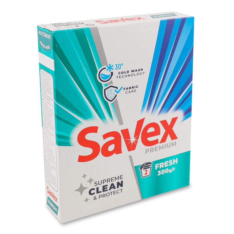 Засіб миючий порошкоподіний Premium Fresh автомат 300г Savex