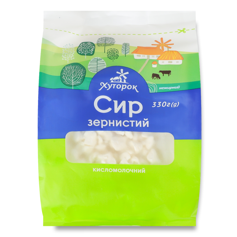 Сир кисломолочний нежирний 330г Хуторок