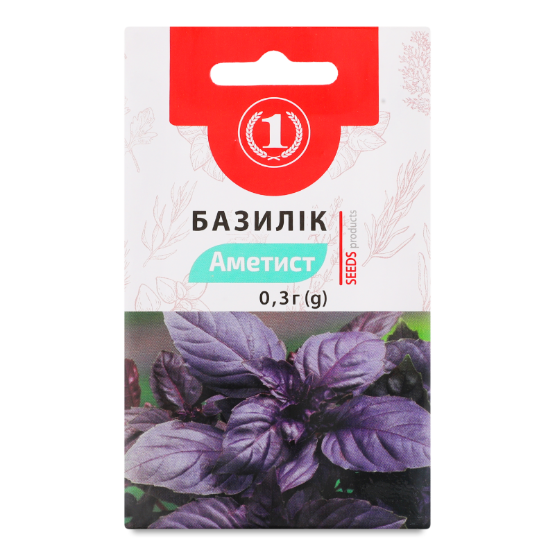 Насіння Базилік Аметист фіолетовий 0,3г ТМ “1”