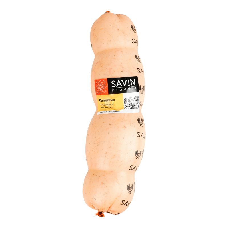 Ковбаса варена з м'яса птиці Пташина Savin Product в/с кг
