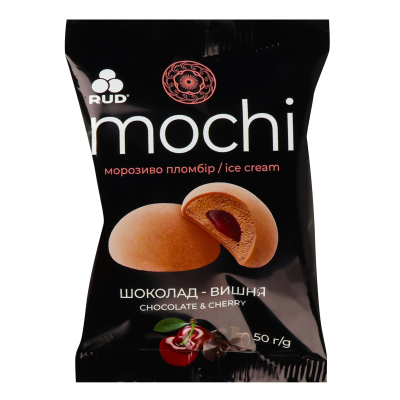 Мороженое пломбир Шоколад-вишня Mochi Rud м/у 50г Rud