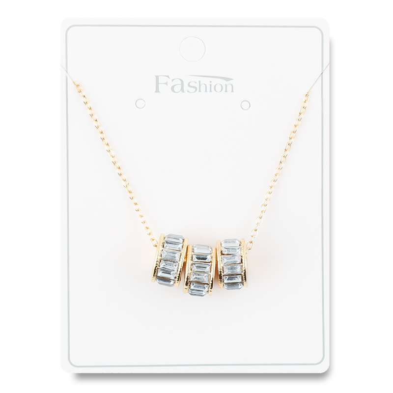 Ланцюжок жовтий метал з підвіскою 40см FHF1535