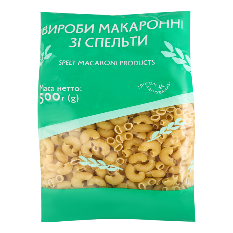 Вироби макаронні зі спельти Ріжки рифлені Farm&roll м/у