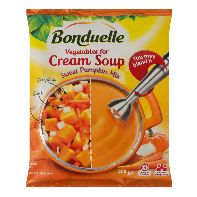Суміш овочева заморожена Sweet Pumpkin mix Cream Soup Bonduelle м/у