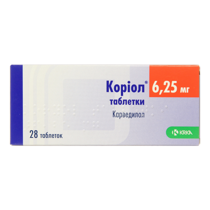 Кориол табл 6.25мг №28 (3838989601133)