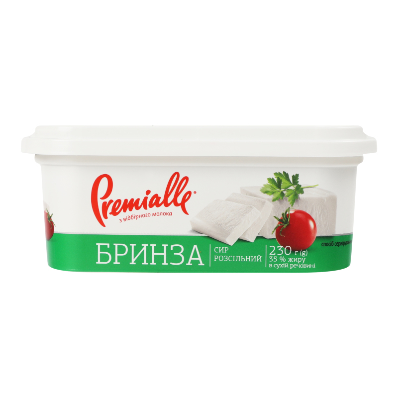 Сир 35% розсільний Бринза Premialle п/у