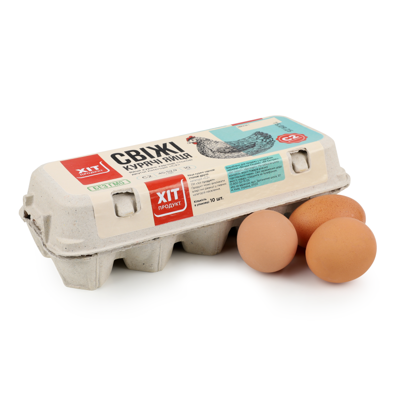 Яйця курячі 2категорії 10шт Хіт Продукт