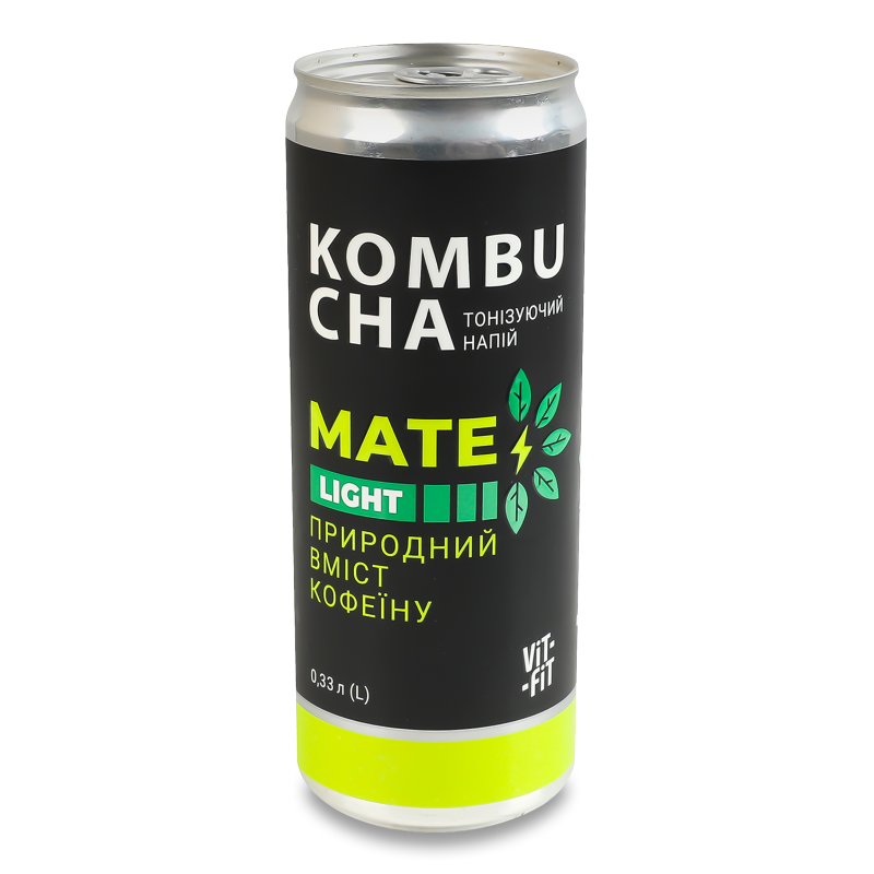 Напій бродіння Kombucha Mate Light 0,33л ж/б Vit-Fit