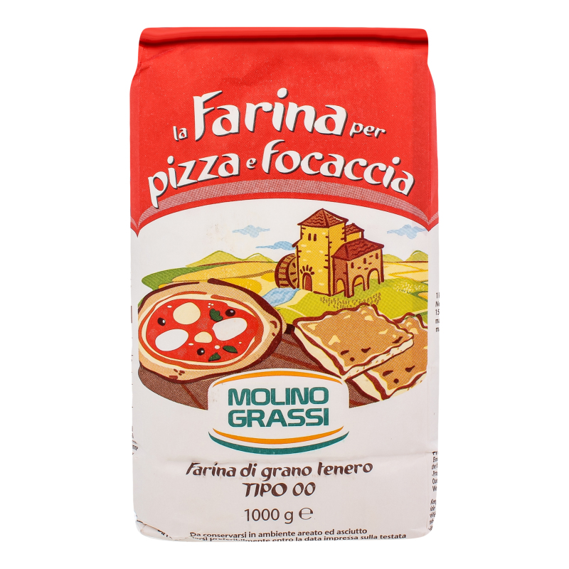 Мука из мягких сортов пшеницы Pizza e Focaccia Molino Grassi м/у 1кг ...