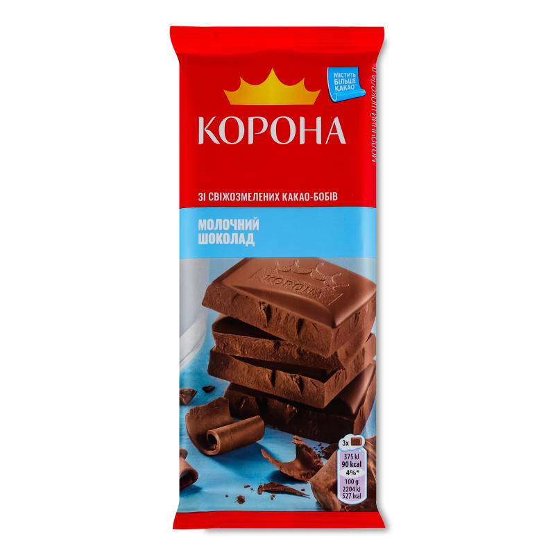 Шоколад молочний 85г Корона