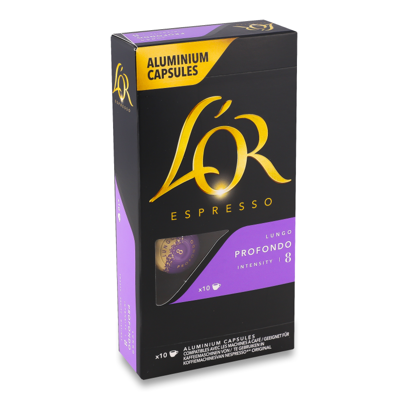 Кава Lungo Profondo мелена смажена 10*5,2г в капсулах L’or