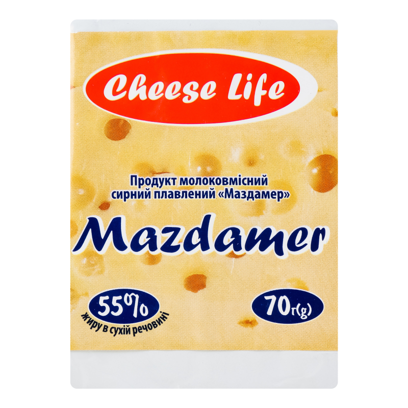 Продукт сырный 55% плавленый Маздамер Cheese Life м/у 70г Cheese