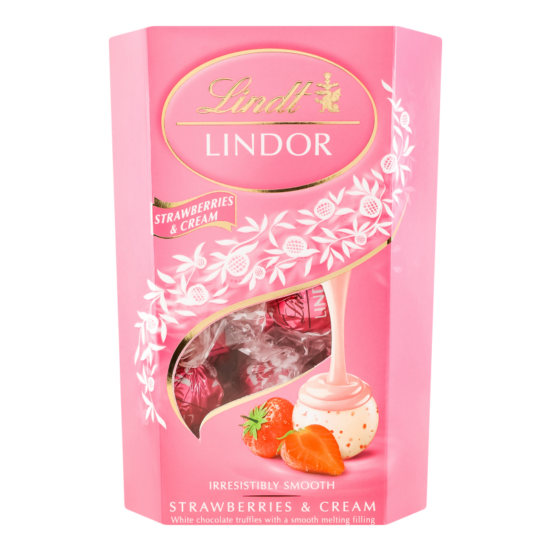 Цукерки Strawberries&Cream Lindor Lindt к/у
