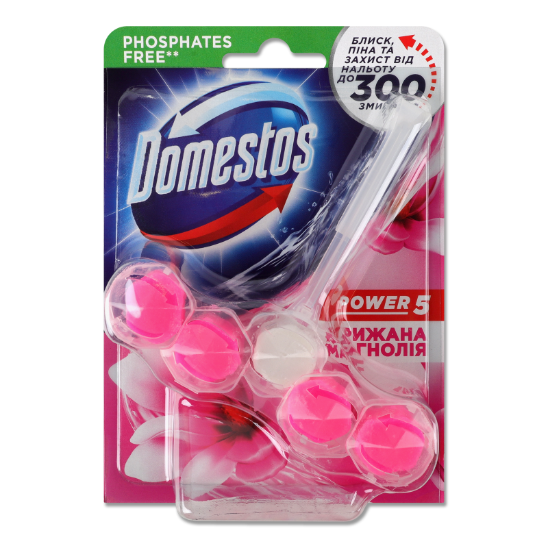 Блок д/очищення унітазу Пауер 5 Крижана магнолія 55г Доместос
