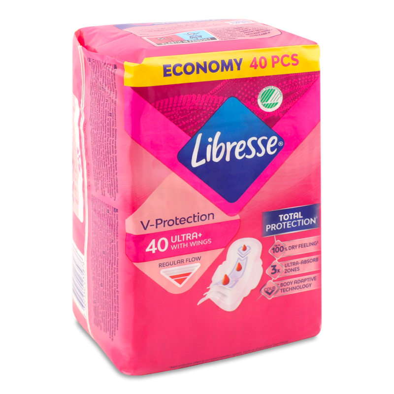 Прокладки гігієнічні Ультра+ Нормал софт 40шт Лібрес