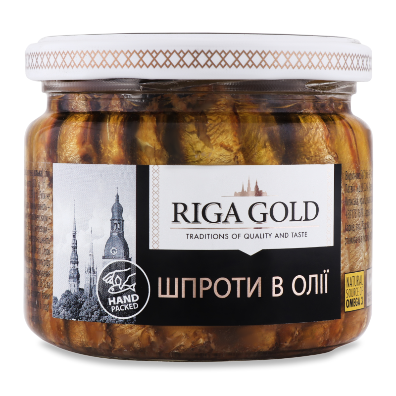 Шпроти в олії 270г твіст/б Ризьке золото