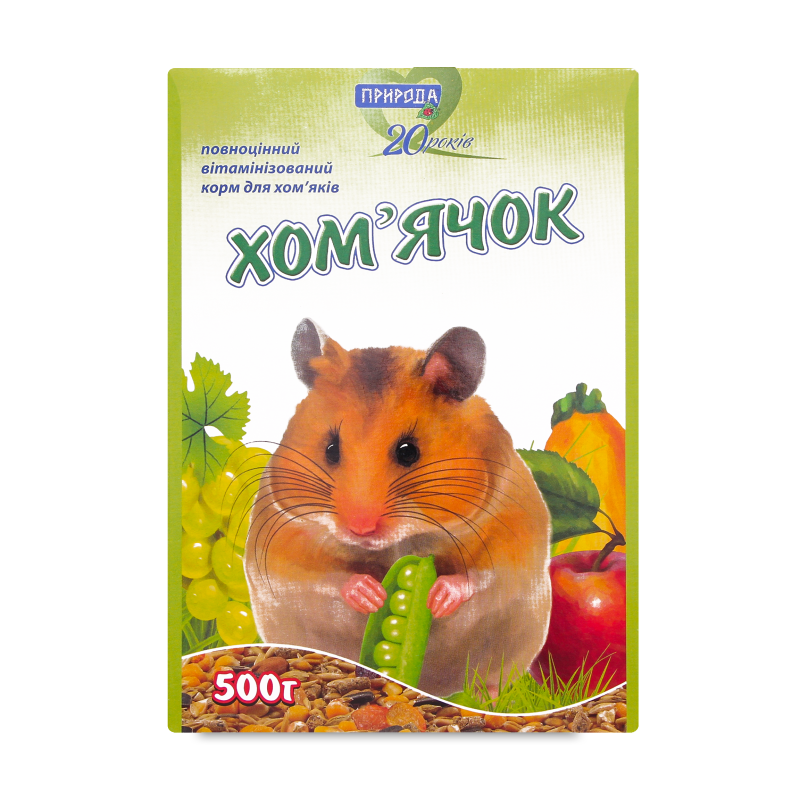 Корм д/хом”яків 500г Природа