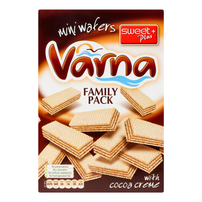 Міні-вафлі з какао-кремом Family Varna Sweet Plus к/у