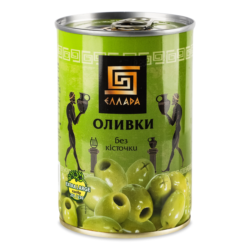 Оливки б/к 420г ж/б з ключем Еллада