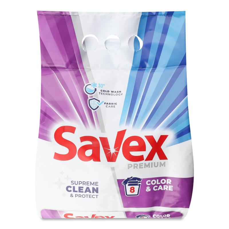 Порошок пральний Color&Care автомат 1,2кг Savex