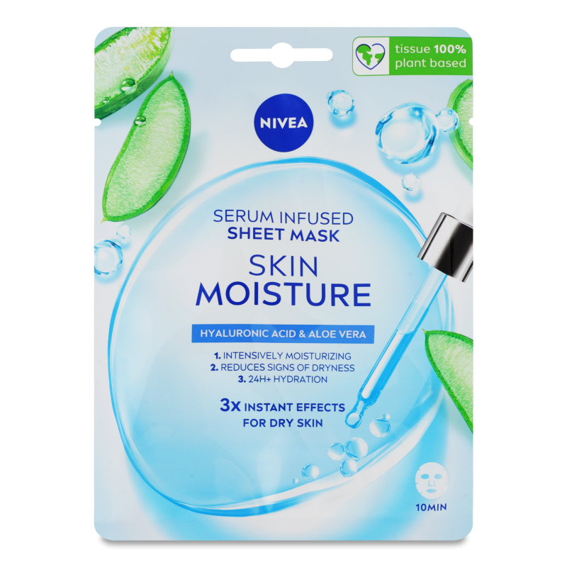 Маска д/обличчя Зволоження Гідробаланс тканинна 28г Nivea