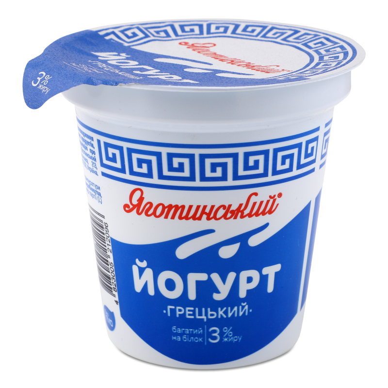 Йогурт Грецький 3% 260г стакан Яготинськй