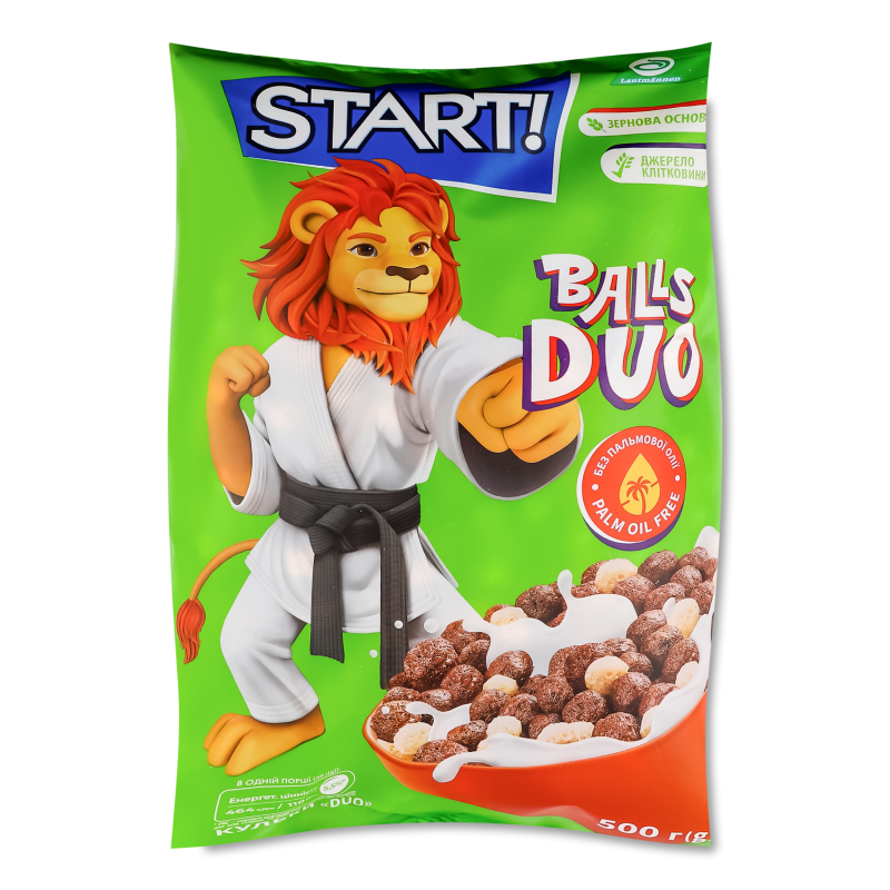 Сніданок сухий Кульки Дуо зерновий 500г Start!