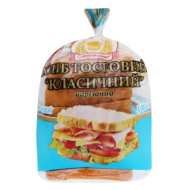 Хліб тостовий нарізний Класичний Формула смаку м/у