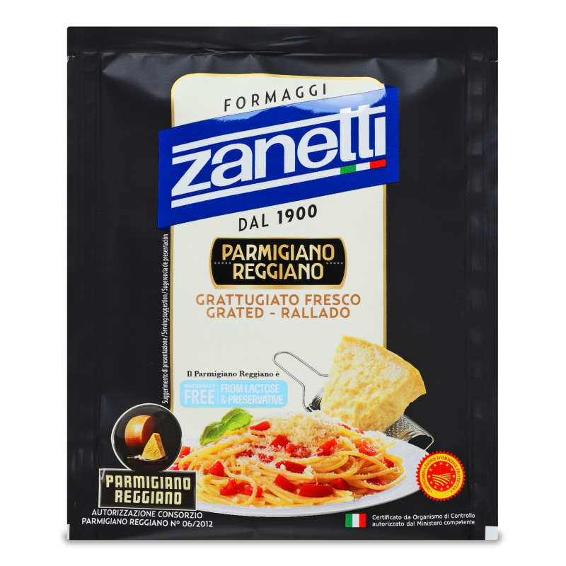 Сир Parmigiano Reggiano 32% тертий 40г Zanetti