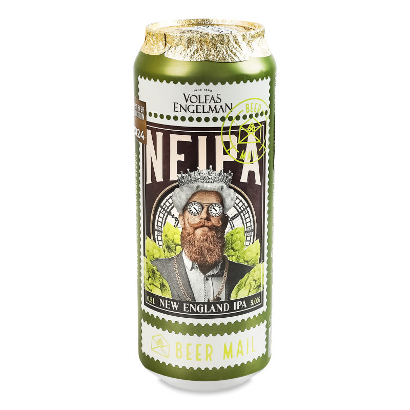 Пиво крафтове Нелпа світле 5% 0,5л ж/б Вольфас Енгельман